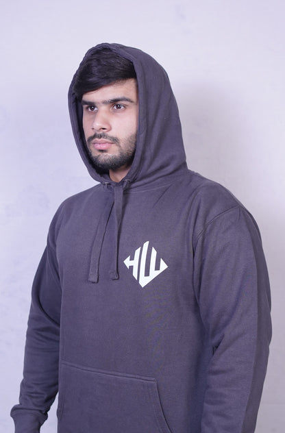 Grey Fleece Hoodie for Men