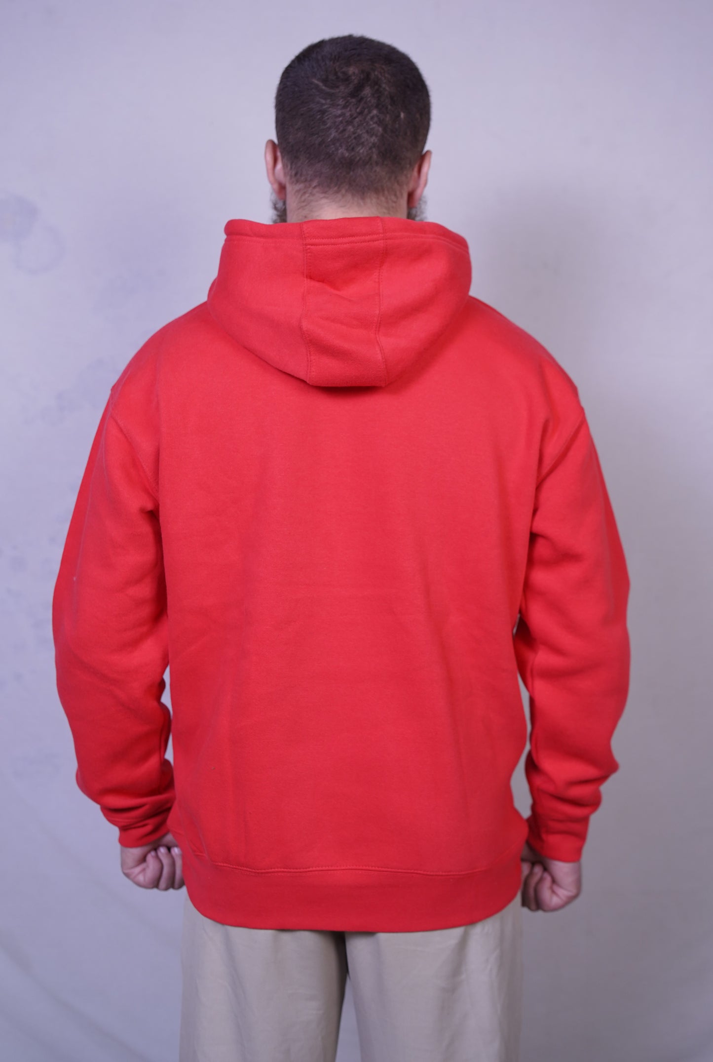 Candy Red Fleece Hoodie for Men