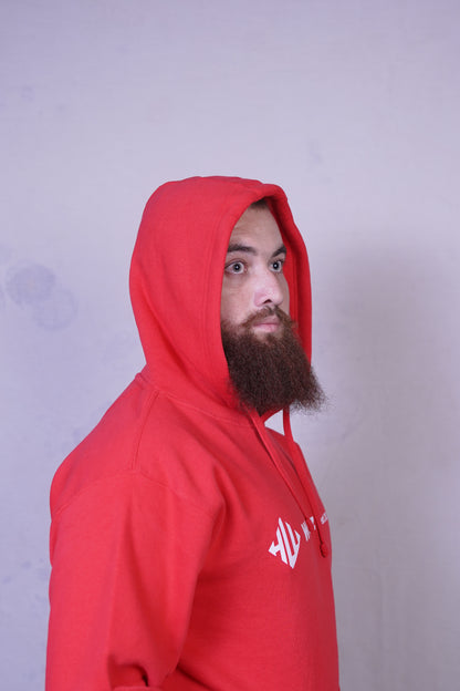 Candy Red Fleece Hoodie for Men