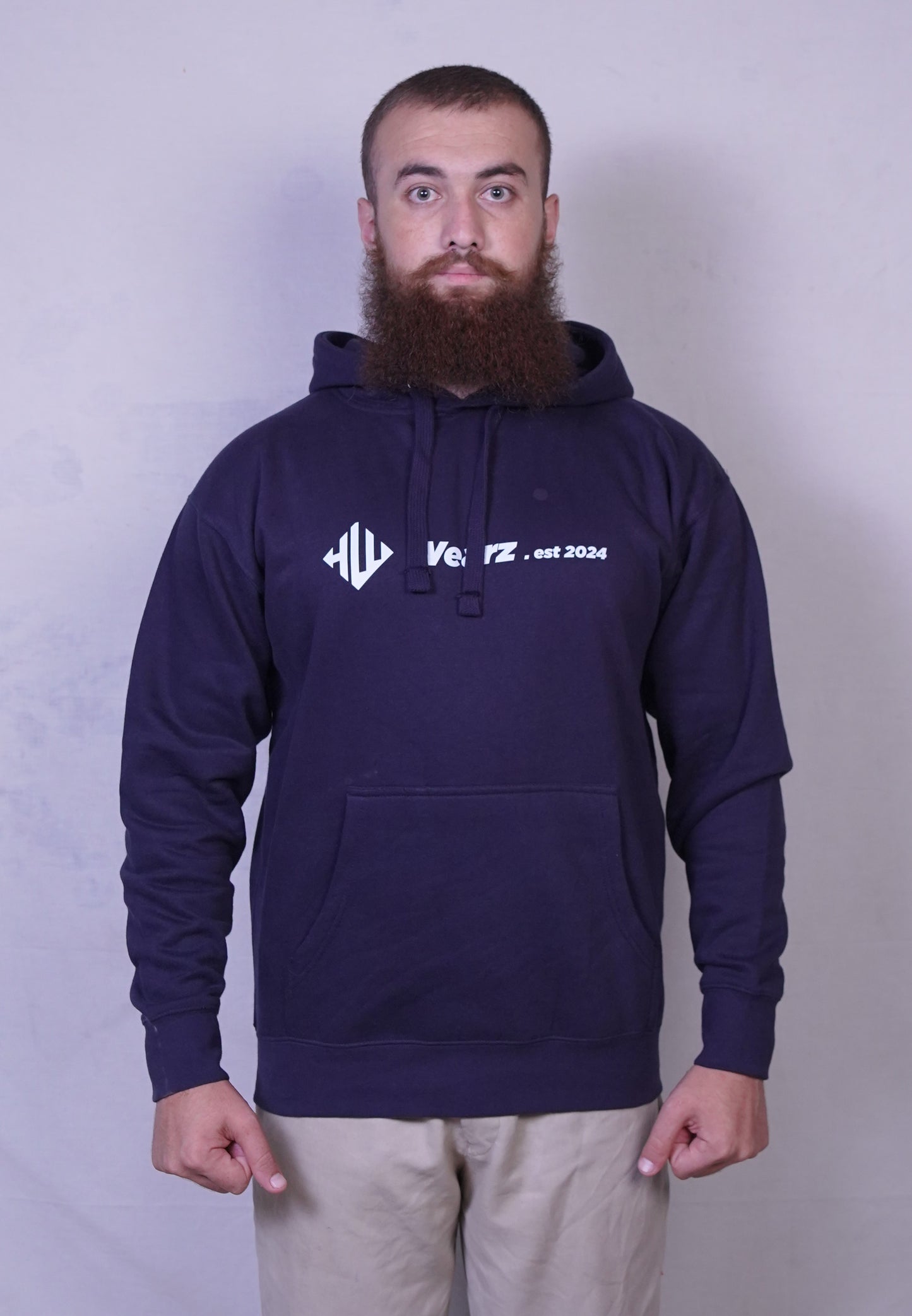 Navy Blue Fleece Hoodie for Men