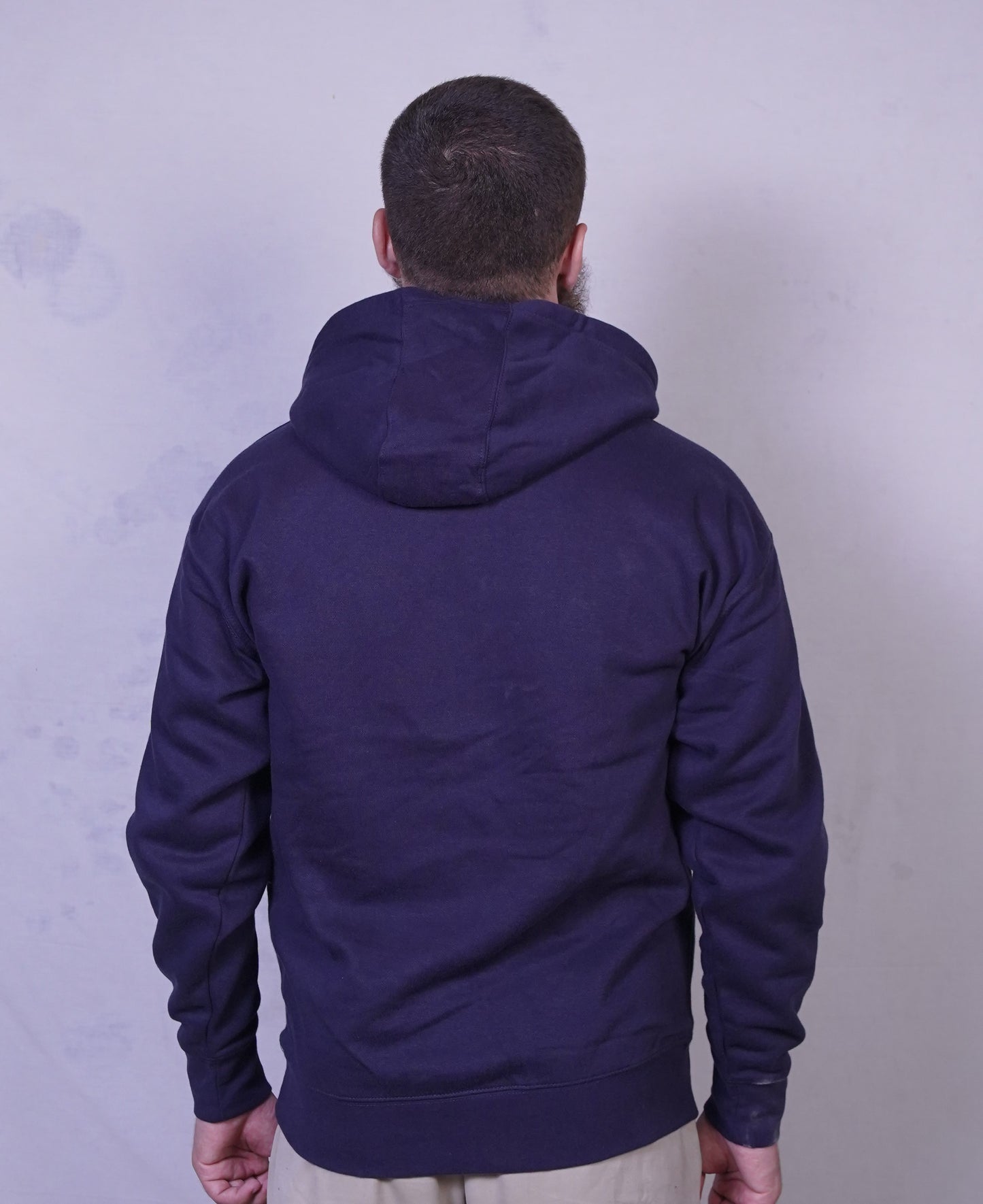 Navy Blue Fleece Hoodie for Men